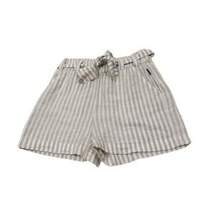 Holbrook High Waisted Shorts Beige and White Vertical Stripes Size Small